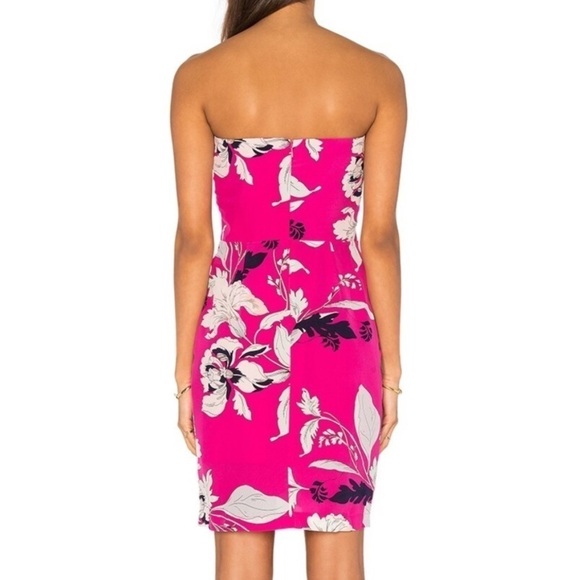 Yumi Kim Date Night Dress Easter Garden Pink Floral Strapless Silk Wrap Size XS - Picture 5 of 13